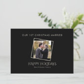 第1回の結婚したChristmas Framed Photo Black & Tan (スタンド正面)