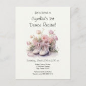 第1回エレガントバレエダンスリサイタル招待状 ポストカード (正面)