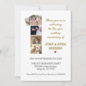 第1回カスタムの写真結婚の記念日 招待状 (正面)