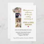 第1回カスタムの写真結婚の記念日 招待状 (正面/裏面)