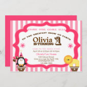 第1回ガーリー誕生日サーカス招待状 招待状 (正面/裏面)