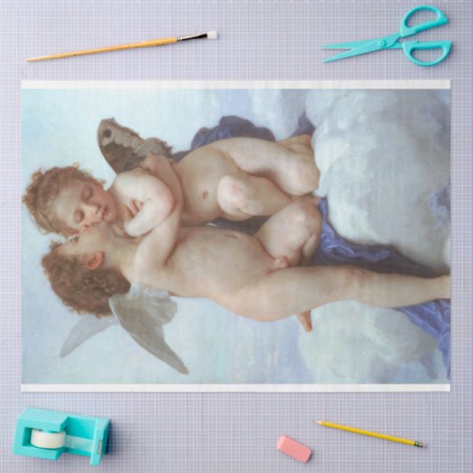 第1回キス、アモールとサイチェ、ブーゲロー 薄葉紙 (クラフト)