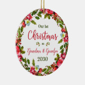 第1回クリスマスおばあちゃんのグランドパ写真 セラミックオーナメント (右)