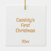 第1回クリスマスお洒落かわいいテディベアカスタマイズ セラミックオーナメント (裏面)