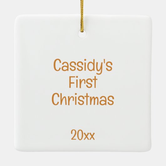 第1回クリスマスお洒落かわいいテディベアカスタマイズ セラミックオーナメント (裏面)