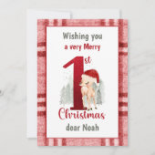 第1回クリスマスかわいい鹿サンタハットプレイド シーズンカード (正面)