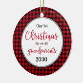 第1回クリスマスを祖父母として写真 セラミックオーナメント (左)