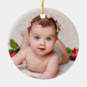 第1回クリスマスを祖父母として写真 セラミックオーナメント (裏面)