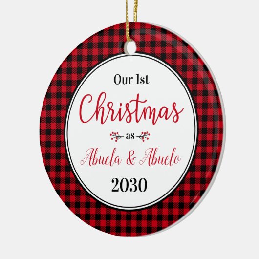 第1回クリスマスアブエラAbuelo写真 セラミックオーナメント (左)