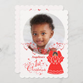 第1回クリスマスエンジェルforエスニックベビーガールカスタム シーズンカード (正面/裏面)