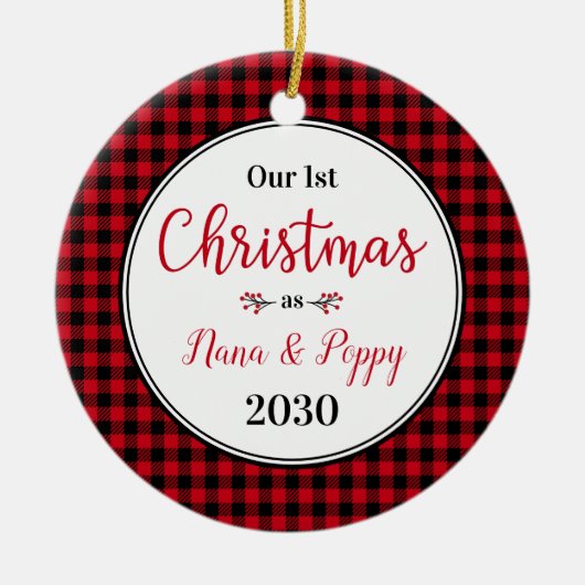 第1回クリスマスナポピー写真 セラミックオーナメント (正面)