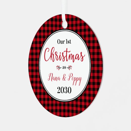 第1回クリスマスナポピー写真 メタルオーナメント (正面左)