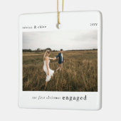 第1回クリスマスフォト婚約したキープサケ セラミックオーナメント (左)