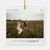 第1回クリスマスフォト婚約したキープサケ セラミックオーナメント (裏面)