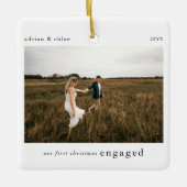 第1回クリスマスフォト婚約したキープサケ セラミックオーナメント (正面)