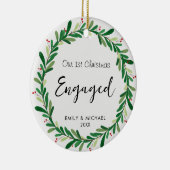 第1回クリスマスフォト婚約したセラミックオーナメント セラミックオーナメント (右)