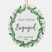 第1回クリスマスフォト婚約したセラミックオーナメント セラミックオーナメント (左)