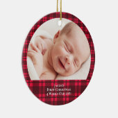 第1回クリスマスプレドの生まれたばかりのベビー写真 セラミックオーナメント (右)