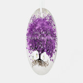 第1回クリスマスプレント紫ハートリーフ結婚 メタルオーナメント (正面左)