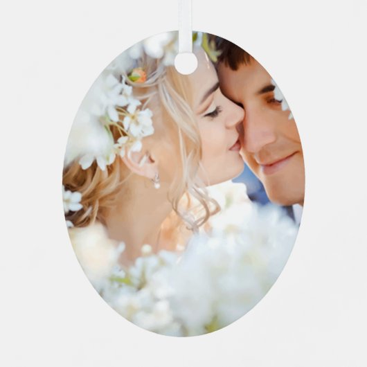 第1回クリスマスプレント紫ハートリーフ結婚 メタルオーナメント (裏面)