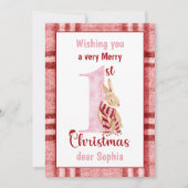 第1回クリスマスベビーガールかわいいバニープレイド シーズンカード (正面)