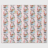 第1回クリスマスベビーガールの名前サンタクロース ラッピングペーパー (フラット)