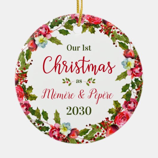 第1回クリスマスメメールペペール写真 セラミックオーナメント (正面)