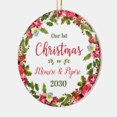 第1回クリスマスメメールペペール写真 セラミックオーナメント (左)