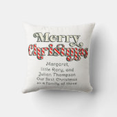 第1回クリスマスレッドキャンディーケーンファミリーカスタム写真 クッション (裏面)