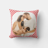 第1回クリスマスレッドキャンディーケーンファミリーカスタム写真 クッション (正面)