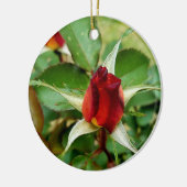 第1回クリスマスレッドローズ開花 セラミックオーナメント (左)