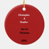 第1回クリスマスレッドローズ開花 セラミックオーナメント (裏面)