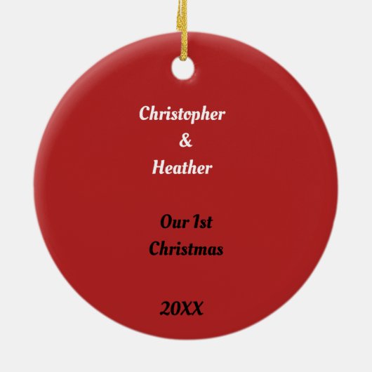 第1回クリスマスレッドローズ開花 セラミックオーナメント (裏面)