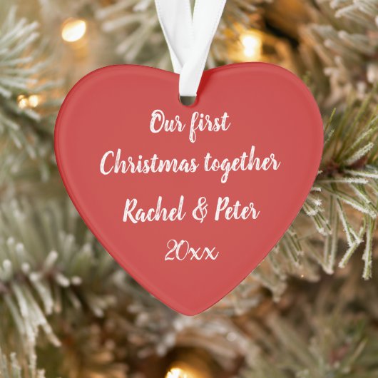 第1回クリスマス一緒にアクリルハートオーナメント オーナメント (ツリー)