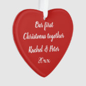 第1回クリスマス一緒にアクリルハートオーナメント オーナメント (正面)