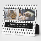 第1回クリスマス一緒に猫ドッグポー2写真 フォトプラーク (側面)
