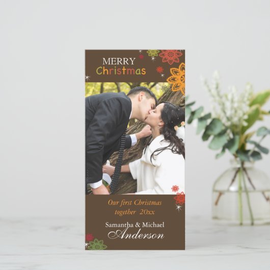 第1回クリスマス一緒に素敵なカップルの写真 シーズンカード (スタンド正面)