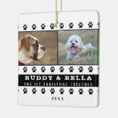 第1回クリスマス一緒に2犬ポーフォトキープサケ セラミックオーナメント (左)