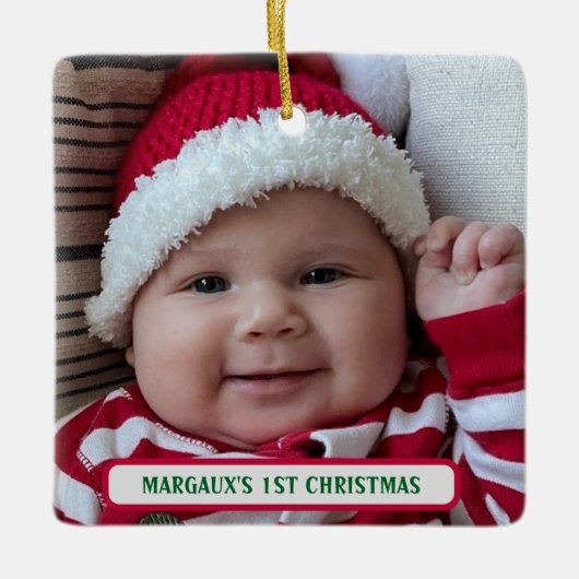 第1回クリスマス両面フォト セラミックオーナメント (正面)
