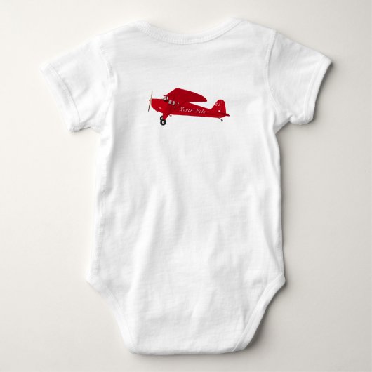 第1回クリスマス北極飛行機男の赤ちゃん ベビーボディスーツ