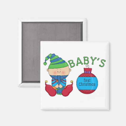 第1回クリスマス小妖精や小人Tシャツ&ギフト マグネット (正面/裏面)