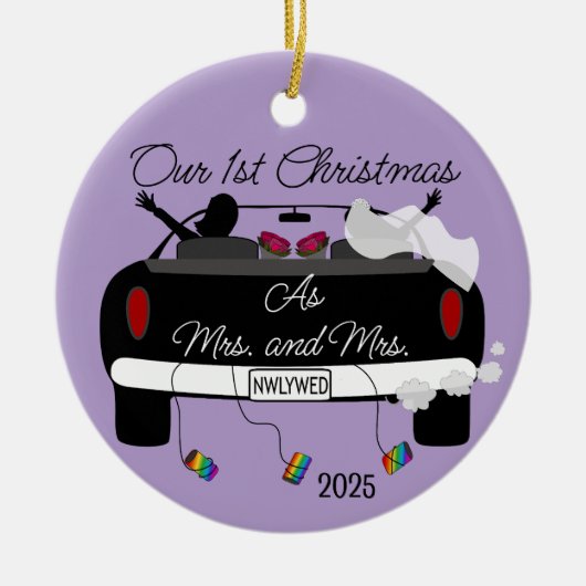 第1回クリスマス新婚女性セラミックオーナメント セラミックオーナメント (正面)