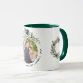第1回クリスマス新結婚設フォトコーン緑 マグカップ (正面右)