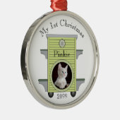 第1回クリスマス猫キャットアップロード写真キャットハウス メタルオーナメント (右)