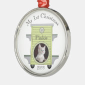 第1回クリスマス猫キャットアップロード写真キャットハウス メタルオーナメント (左)