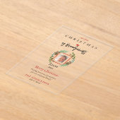 第1回クリスマス祖父母のアクリル写真 アクリル招待状 (レイダウン)