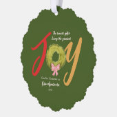 第1回クリスマス祖父母メメントキープサケ オーナメントカード (左)