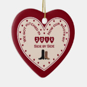 第1回クリスマス結婚したカントリー西部 セラミックオーナメント (右)