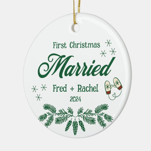 第1回クリスマス結婚したニューレカスタムウィズ記念 セラミックオーナメント (左)