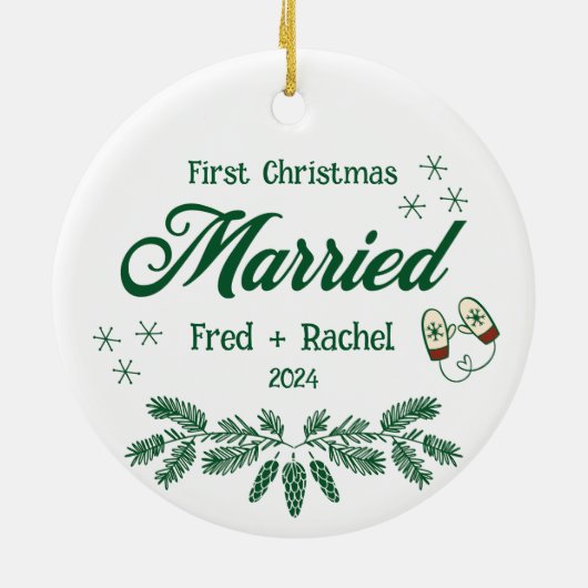 第1回クリスマス結婚したニューレカスタムウィズ記念 セラミックオーナメント (裏面)